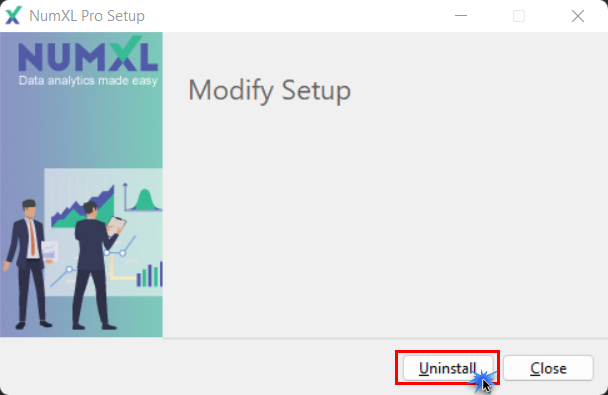 Press the Uninstall button to start the uninstallation process.