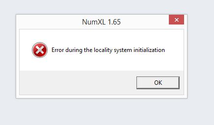 This figure shows the error message that appears during the locality system initialization.