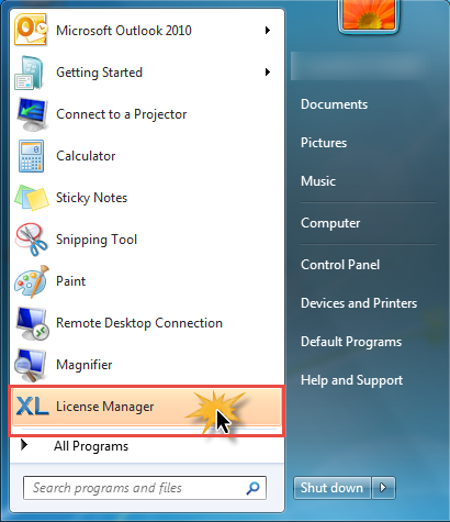 Esta figura muestra el menú Inicio de Windows 7.