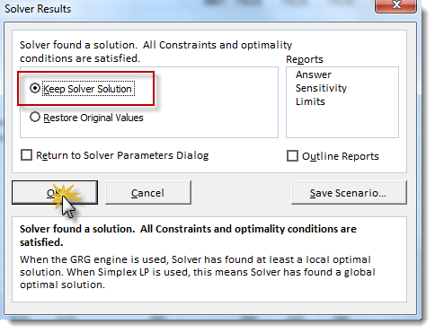 Excel Solver found a solution for the calibration problem of the GARCH Model.