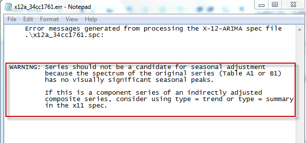 Archivo de error X12a mostrado en la aplicación de notas de Windows.