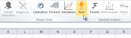 NumXL Simulation wizard output table.
