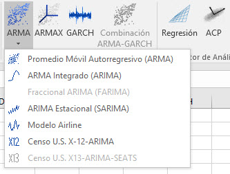 The X12-ARIMA icon in NumXL toolbar and/or menu.