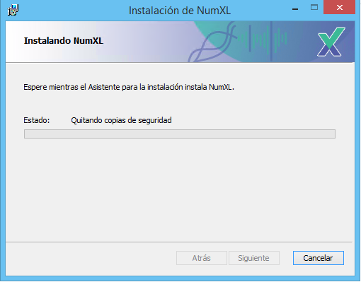 NumXL installer is copying program files onto your disk, and configuring corresponding Microsoft settings