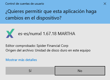 En esta figura, Microsoft Windows solicita la confirmación de un permiso de usuario elevado.